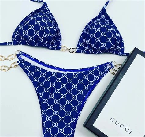 gucci bikini blue